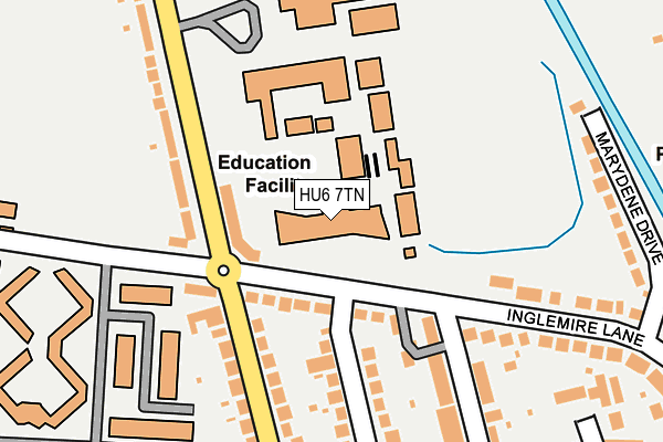 HU6 7TN map - OS OpenMap – Local (Ordnance Survey) HU6 7TN map - OS OpenMap – Local (Ordnance Survey)