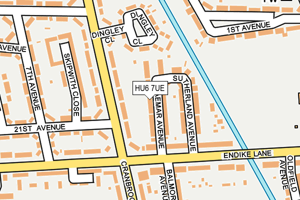 HU6 7UE map - OS OpenMap – Local (Ordnance Survey) HU6 7UE map - OS OpenMap – Local (Ordnance Survey)