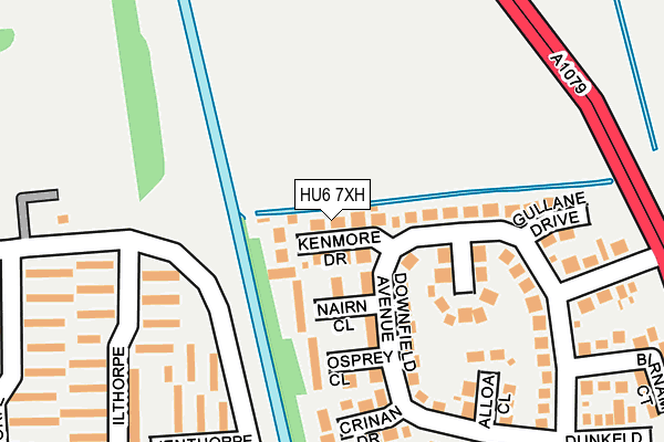 HU6 7XH map - OS OpenMap – Local (Ordnance Survey) HU6 7XH map - OS OpenMap – Local (Ordnance Survey)