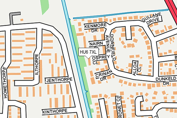 HU6 7XL map - OS OpenMap – Local (Ordnance Survey) HU6 7XL map - OS OpenMap – Local (Ordnance Survey)