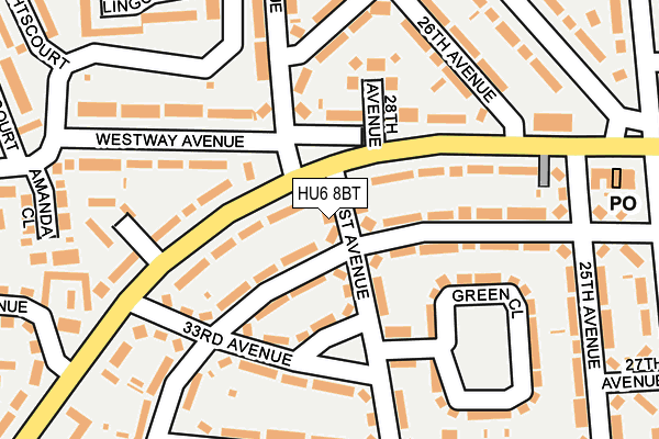 HU6 8BT map - OS OpenMap – Local (Ordnance Survey) HU6 8BT map - OS OpenMap – Local (Ordnance Survey)