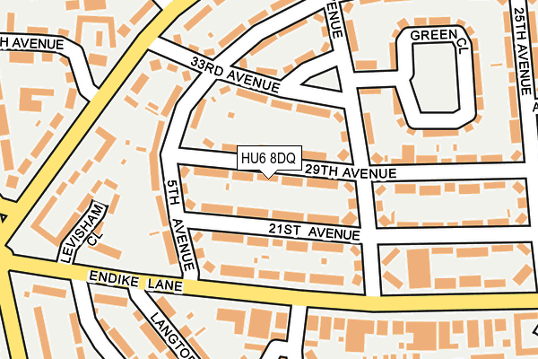HU6 8DQ map - OS OpenMap – Local (Ordnance Survey) HU6 8DQ map - OS OpenMap – Local (Ordnance Survey)