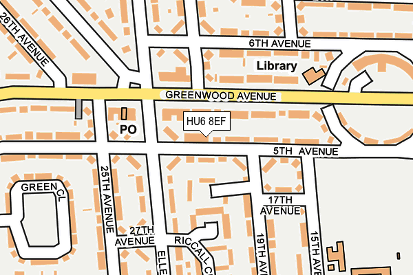 HU6 8EF map - OS OpenMap – Local (Ordnance Survey) HU6 8EF map - OS OpenMap – Local (Ordnance Survey)