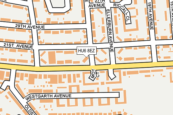 HU6 8EZ map - OS OpenMap – Local (Ordnance Survey) HU6 8EZ map - OS OpenMap – Local (Ordnance Survey)