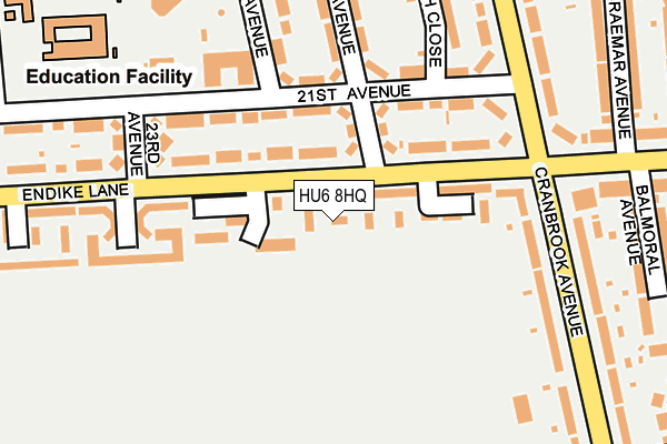 HU6 8HQ map - OS OpenMap – Local (Ordnance Survey) HU6 8HQ map - OS OpenMap – Local (Ordnance Survey)