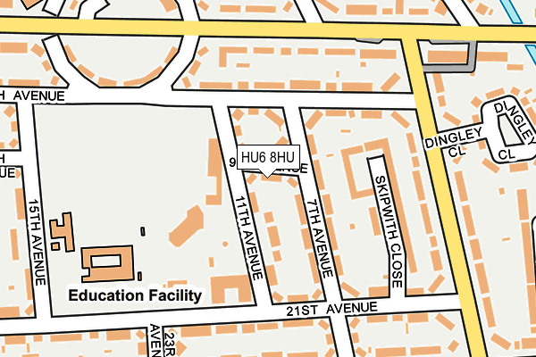 HU6 8HU map - OS OpenMap – Local (Ordnance Survey) HU6 8HU map - OS OpenMap – Local (Ordnance Survey)
