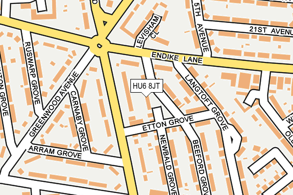 HU6 8JT map - OS OpenMap – Local (Ordnance Survey) HU6 8JT map - OS OpenMap – Local (Ordnance Survey)