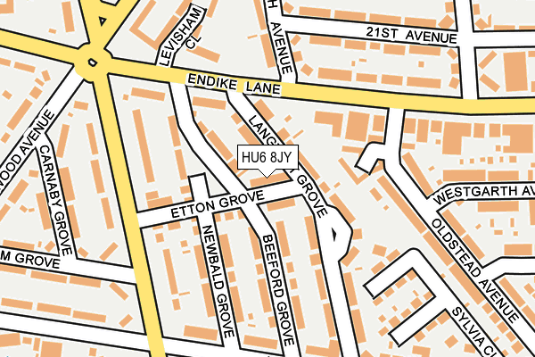 HU6 8JY map - OS OpenMap – Local (Ordnance Survey) HU6 8JY map - OS OpenMap – Local (Ordnance Survey)