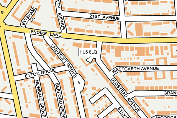 HU6 8LQ map - OS OpenMap – Local (Ordnance Survey) HU6 8LQ map - OS OpenMap – Local (Ordnance Survey)
