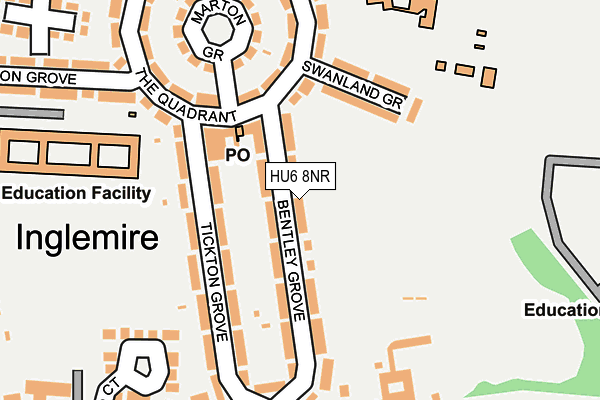 HU6 8NR map - OS OpenMap – Local (Ordnance Survey) HU6 8NR map - OS OpenMap – Local (Ordnance Survey)