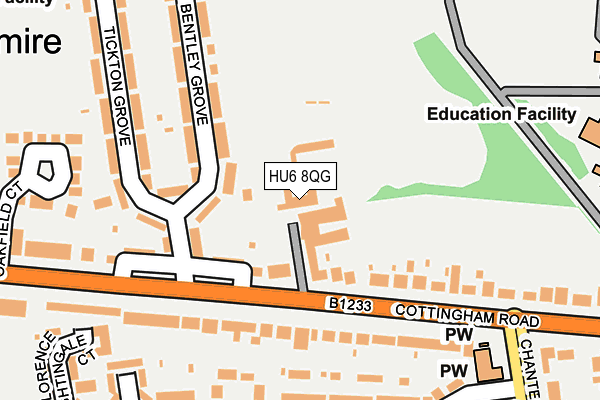 HU6 8QG map - OS OpenMap – Local (Ordnance Survey) HU6 8QG map - OS OpenMap – Local (Ordnance Survey)