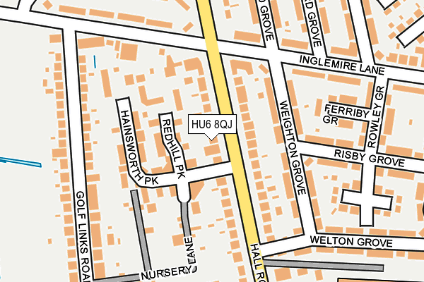 HU6 8QJ map - OS OpenMap – Local (Ordnance Survey) HU6 8QJ map - OS OpenMap – Local (Ordnance Survey)