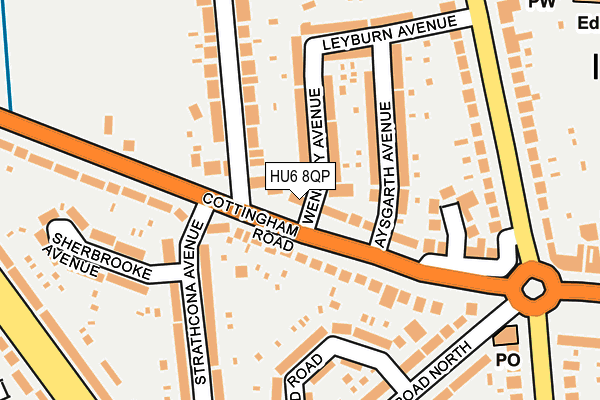 HU6 8QP map - OS OpenMap – Local (Ordnance Survey) HU6 8QP map - OS OpenMap – Local (Ordnance Survey)