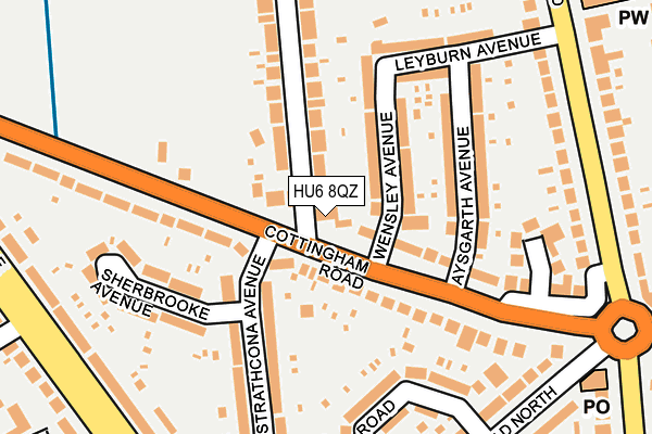 HU6 8QZ map - OS OpenMap – Local (Ordnance Survey) HU6 8QZ map - OS OpenMap – Local (Ordnance Survey)
