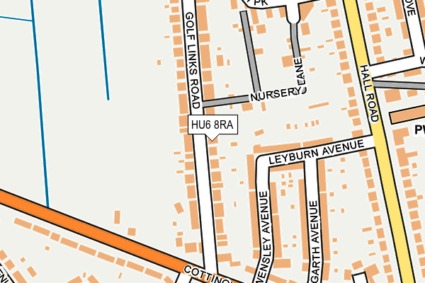 HU6 8RA map - OS OpenMap – Local (Ordnance Survey) HU6 8RA map - OS OpenMap – Local (Ordnance Survey)