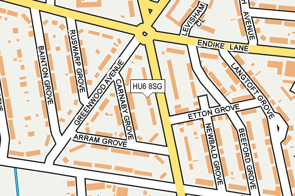 HU6 8SG map - OS OpenMap – Local (Ordnance Survey) HU6 8SG map - OS OpenMap – Local (Ordnance Survey)