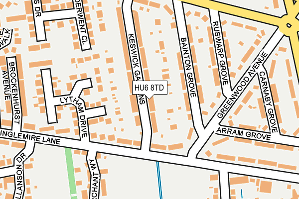 HU6 8TD map - OS OpenMap – Local (Ordnance Survey) HU6 8TD map - OS OpenMap – Local (Ordnance Survey)