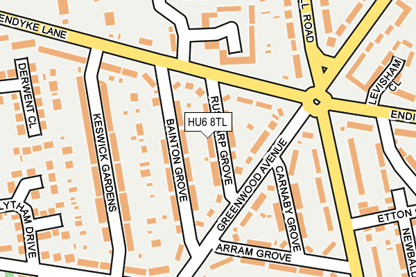 HU6 8TL map - OS OpenMap – Local (Ordnance Survey) HU6 8TL map - OS OpenMap – Local (Ordnance Survey)