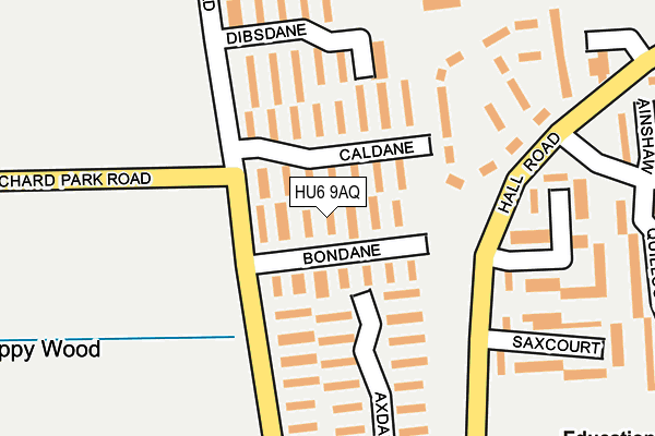 HU6 9AQ map - OS OpenMap – Local (Ordnance Survey)