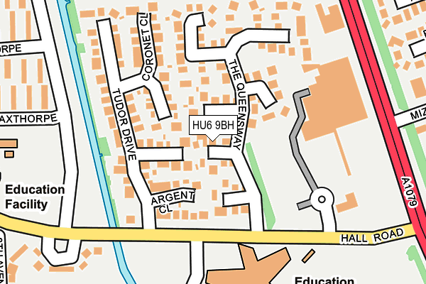 HU6 9BH map - OS OpenMap – Local (Ordnance Survey) HU6 9BH map - OS OpenMap – Local (Ordnance Survey)