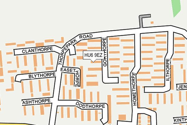 HU6 9EZ map - OS OpenMap – Local (Ordnance Survey)