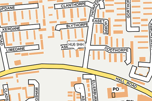 HU6 9HH map - OS OpenMap – Local (Ordnance Survey) HU6 9HH map - OS OpenMap – Local (Ordnance Survey)