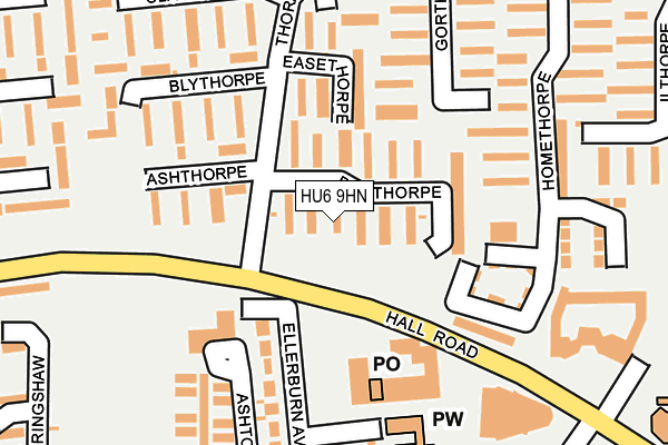 HU6 9HN map - OS OpenMap – Local (Ordnance Survey) HU6 9HN map - OS OpenMap – Local (Ordnance Survey)