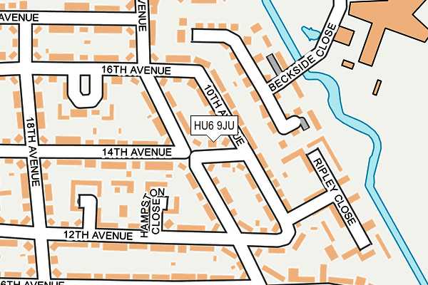HU6 9JU map - OS OpenMap – Local (Ordnance Survey) HU6 9JU map - OS OpenMap – Local (Ordnance Survey)