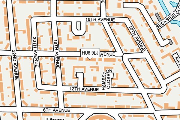 HU6 9LJ map - OS OpenMap – Local (Ordnance Survey) HU6 9LJ map - OS OpenMap – Local (Ordnance Survey)