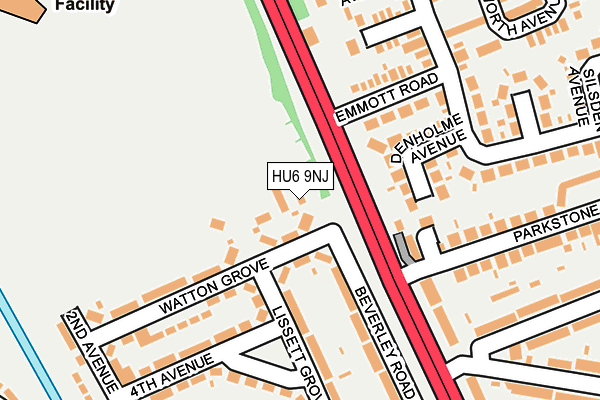 HU6 9NJ map - OS OpenMap – Local (Ordnance Survey) HU6 9NJ map - OS OpenMap – Local (Ordnance Survey)