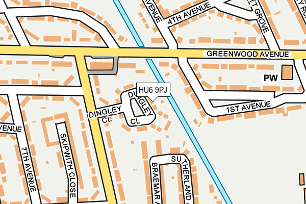 HU6 9PJ map - OS OpenMap – Local (Ordnance Survey) HU6 9PJ map - OS OpenMap – Local (Ordnance Survey)