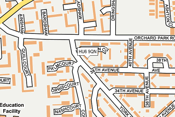 HU6 9QN map - OS OpenMap – Local (Ordnance Survey) HU6 9QN map - OS OpenMap – Local (Ordnance Survey)