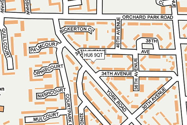 HU6 9QT map - OS OpenMap – Local (Ordnance Survey) HU6 9QT map - OS OpenMap – Local (Ordnance Survey)