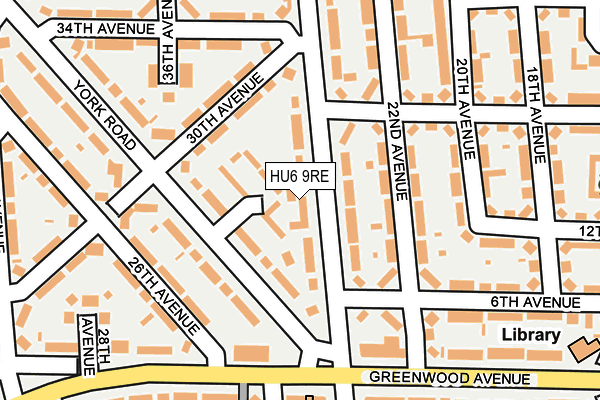 HU6 9RE map - OS OpenMap – Local (Ordnance Survey) HU6 9RE map - OS OpenMap – Local (Ordnance Survey)