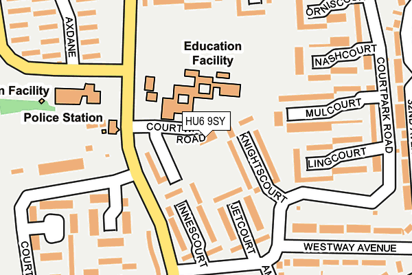 HU6 9SY map - OS OpenMap – Local (Ordnance Survey)
