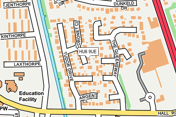 HU6 9UE map - OS OpenMap – Local (Ordnance Survey) HU6 9UE map - OS OpenMap – Local (Ordnance Survey)