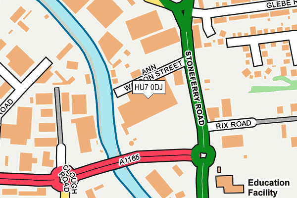 HU7 0DJ map - OS OpenMap – Local (Ordnance Survey)