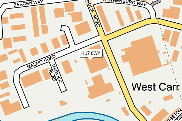 HU7 0WY map - OS OpenMap – Local (Ordnance Survey)