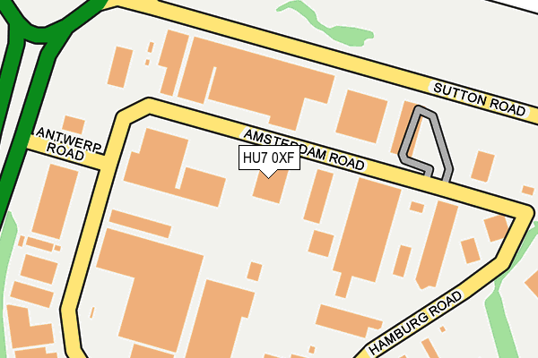 HU7 0XF map - OS OpenMap – Local (Ordnance Survey) HU7 0XF map - OS OpenMap – Local (Ordnance Survey)
