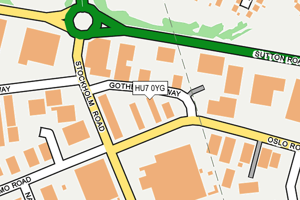 HU7 0YG map - OS OpenMap – Local (Ordnance Survey)