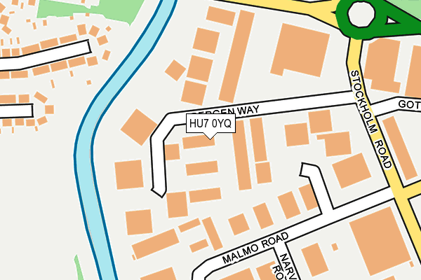 HU7 0YQ map - OS OpenMap – Local (Ordnance Survey) HU7 0YQ map - OS OpenMap – Local (Ordnance Survey)