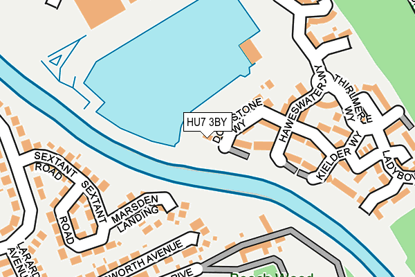 HU7 3BY map - OS OpenMap – Local (Ordnance Survey) HU7 3BY map - OS OpenMap – Local (Ordnance Survey)