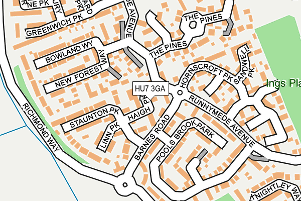 HU7 3GA map - OS OpenMap – Local (Ordnance Survey) HU7 3GA map - OS OpenMap – Local (Ordnance Survey)