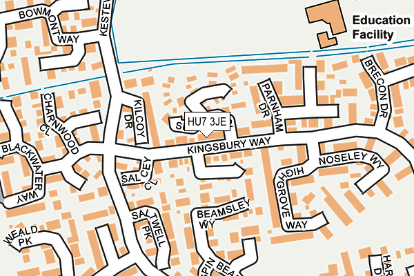 HU7 3JE map - OS OpenMap – Local (Ordnance Survey) HU7 3JE map - OS OpenMap – Local (Ordnance Survey)