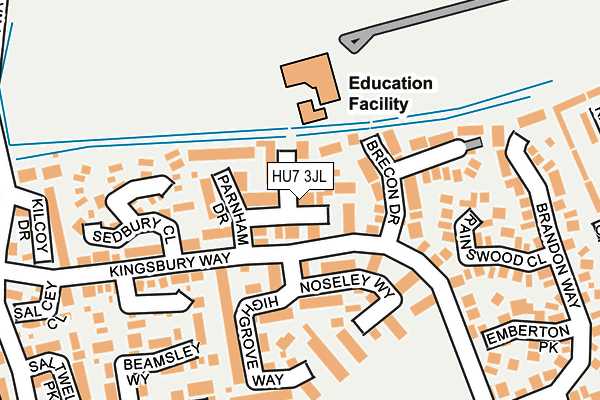 HU7 3JL map - OS OpenMap – Local (Ordnance Survey)
