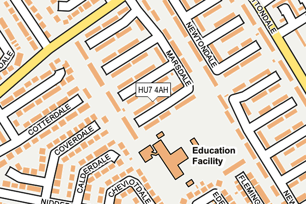 HU7 4AH map - OS OpenMap – Local (Ordnance Survey) HU7 4AH map - OS OpenMap – Local (Ordnance Survey)