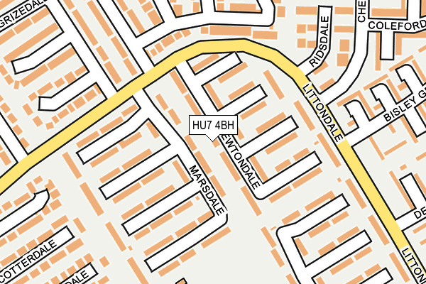HU7 4BH map - OS OpenMap – Local (Ordnance Survey) HU7 4BH map - OS OpenMap – Local (Ordnance Survey)