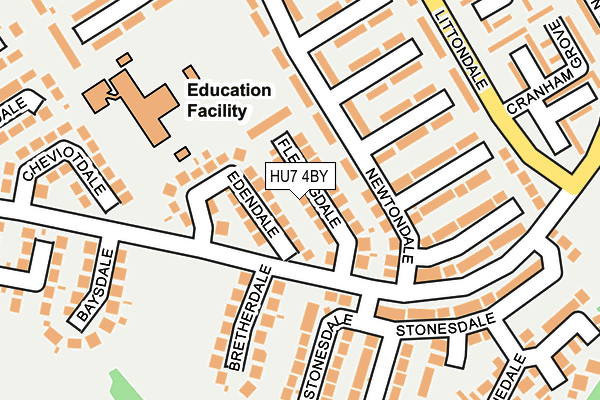 HU7 4BY map - OS OpenMap – Local (Ordnance Survey) HU7 4BY map - OS OpenMap – Local (Ordnance Survey)