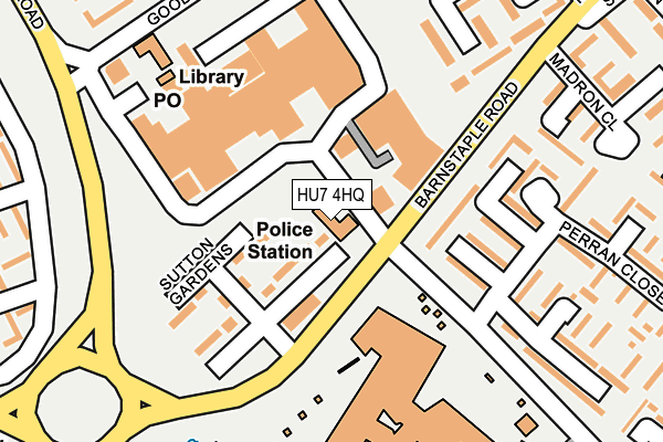 HU7 4HQ map - OS OpenMap – Local (Ordnance Survey) HU7 4HQ map - OS OpenMap – Local (Ordnance Survey)