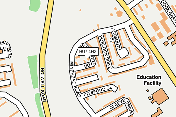 HU7 4HX map - OS OpenMap – Local (Ordnance Survey)